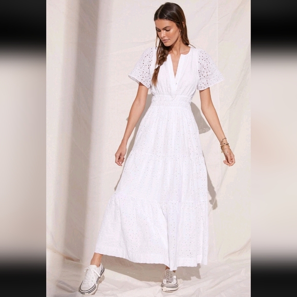Anthropologie Dresses & Skirts - Anthropologie The Somerset Maxi Dress In White Eyelet